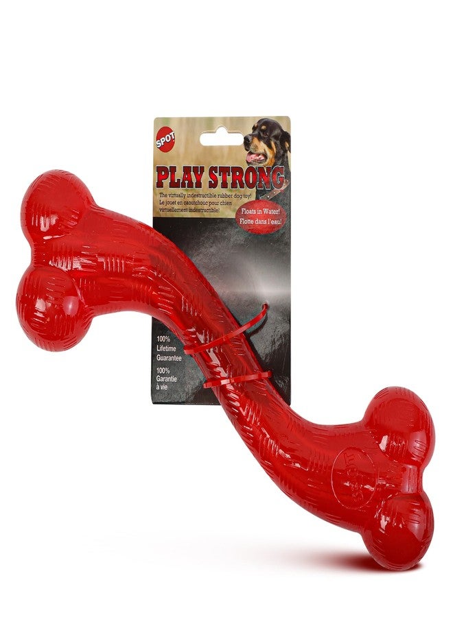 سبوت عظمة SPOT Play Strong S - مصنوعة من مادة TPR المتينة، تدوم طويلاً، مناسبة للكلاب التي تمضغ بقوة، مجوفة من الداخل لإخفاء المكافآت، لعبة شبه غير قابلة للتلف للكلاب الكبيرة والجراء حتى وزن 90 رطلاً - 12 بوصة - Image 2